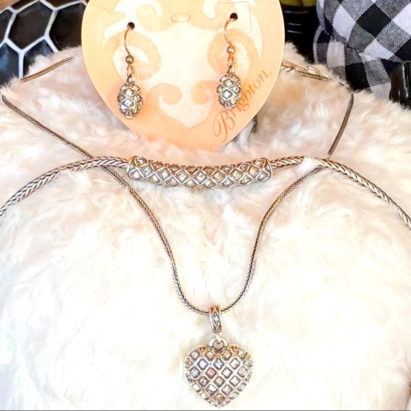 Brighton Jewelry - 🎈SALE 🎈Brighton LIFE’S Journey Crystal Heart Necklace Bracelet Earrings